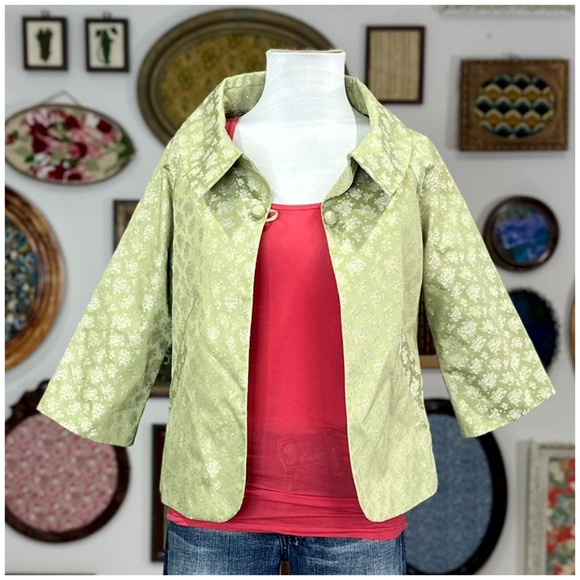 2005 Anthro Brocade Swing Jacket by Elevenses - Picture 7 of 16